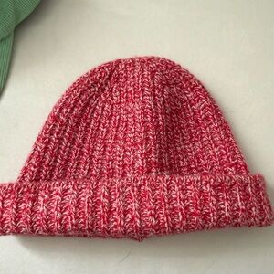 Alex Mill Red Knit Cashmere Beanie